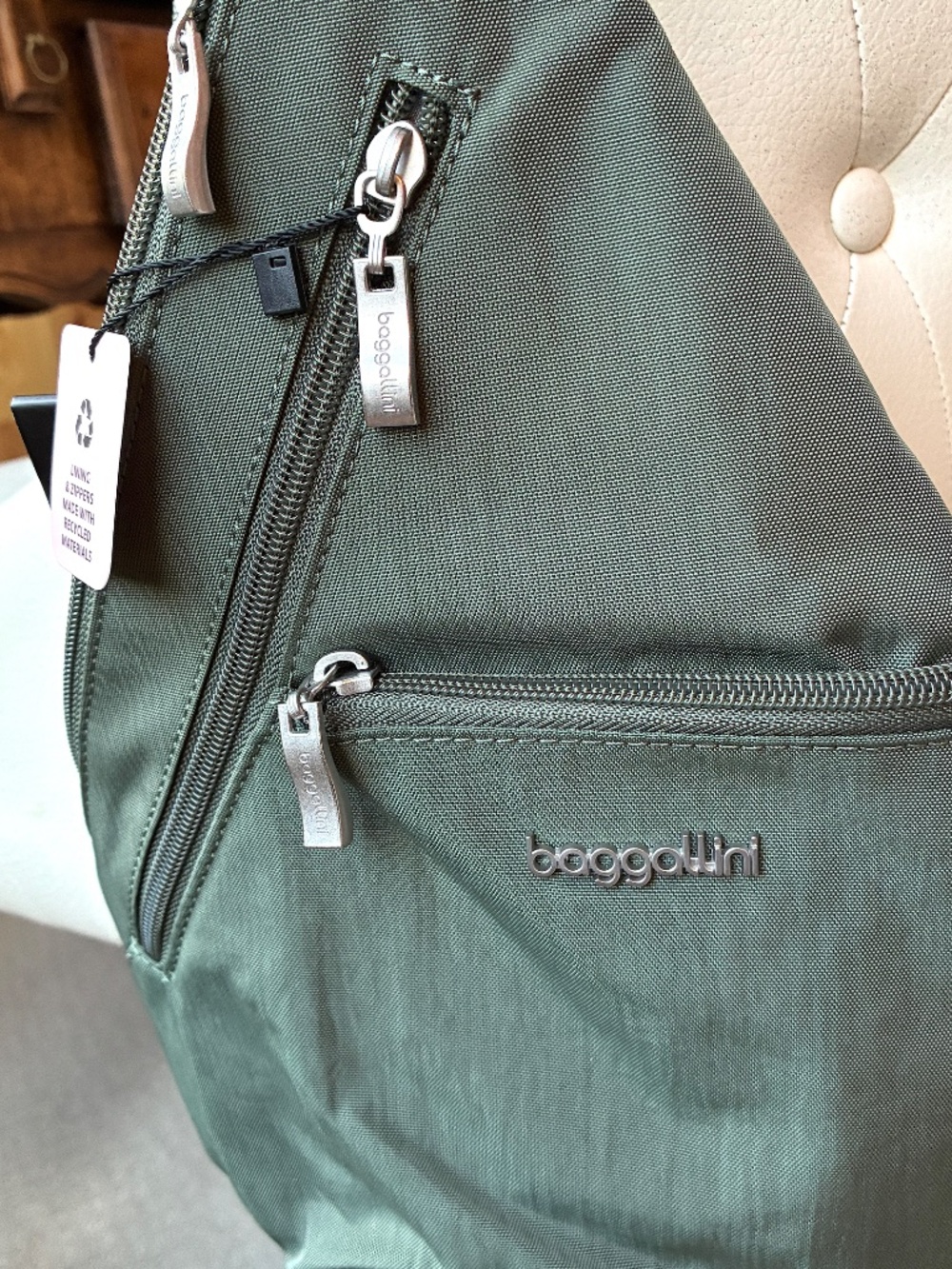 Baggallini Mini Sling Crossbody Sage Green Backpack